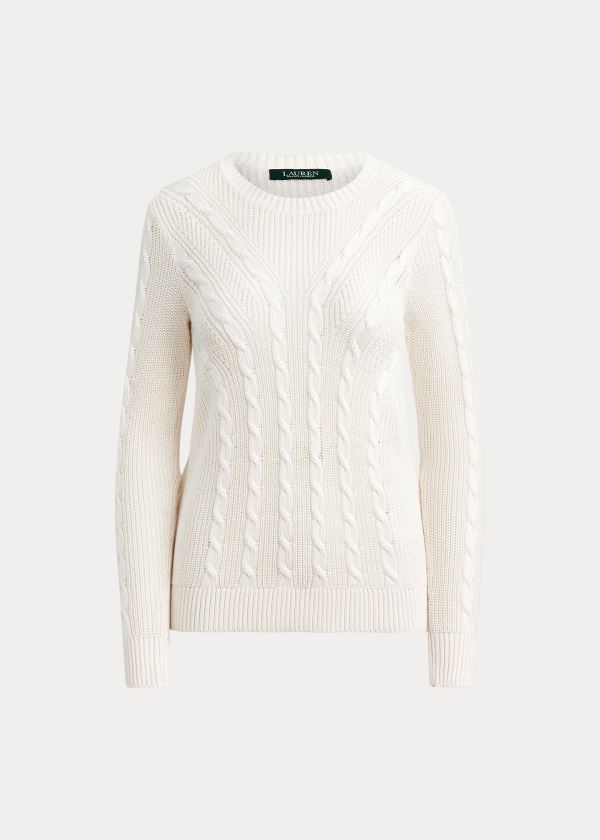 Suéter Ralph Lauren Cable-Knit Crewneck Mulher 09413-GXHP